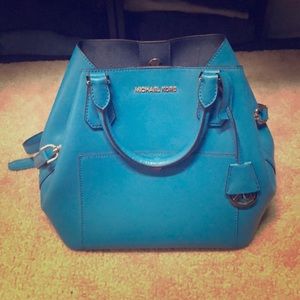 Blue Michael Kors purse